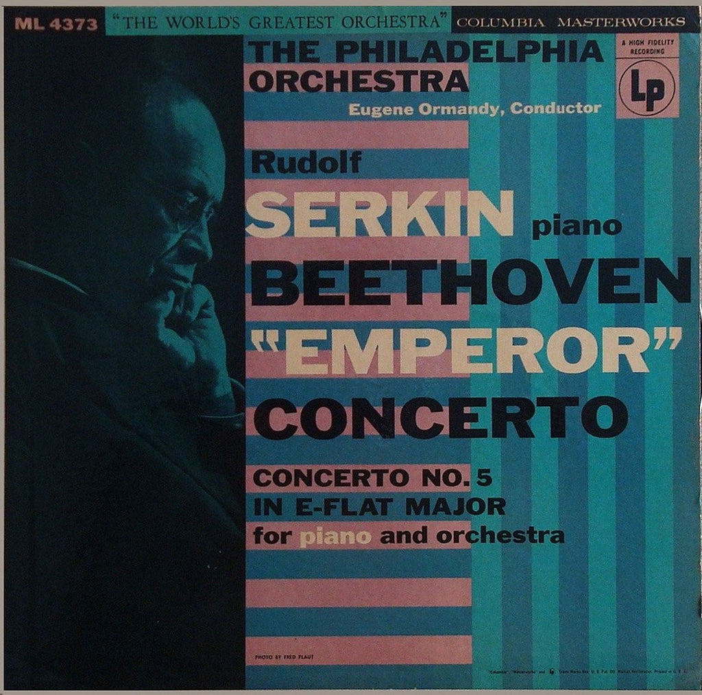 LP - Serkin/Ormandy: Beethoven Piano Concerto No. 5 "Emperor" - Columbia ML 4373