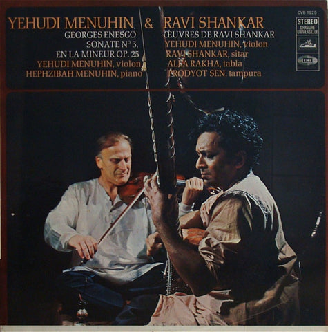 LP - Menuhin: Enesco Violin Sonata No. 3 + Ravi Shankar Ragas - EMI CVB 1925
