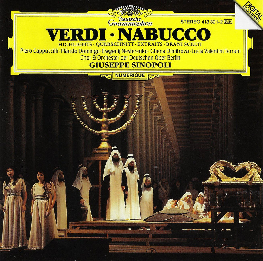 Sinopoli: Verdi Nabucco highlights (Cappuccilli, Domingo, et al.) - DG 413 321-2