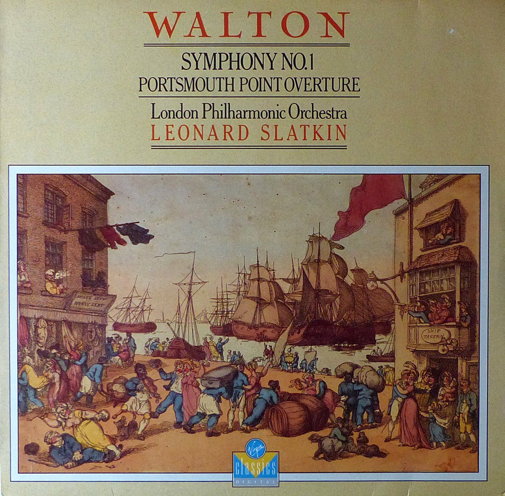 Slatkin: Walton Sym No. 1 + Portsmouth Point Ov - Virgin VC 7 90715-1