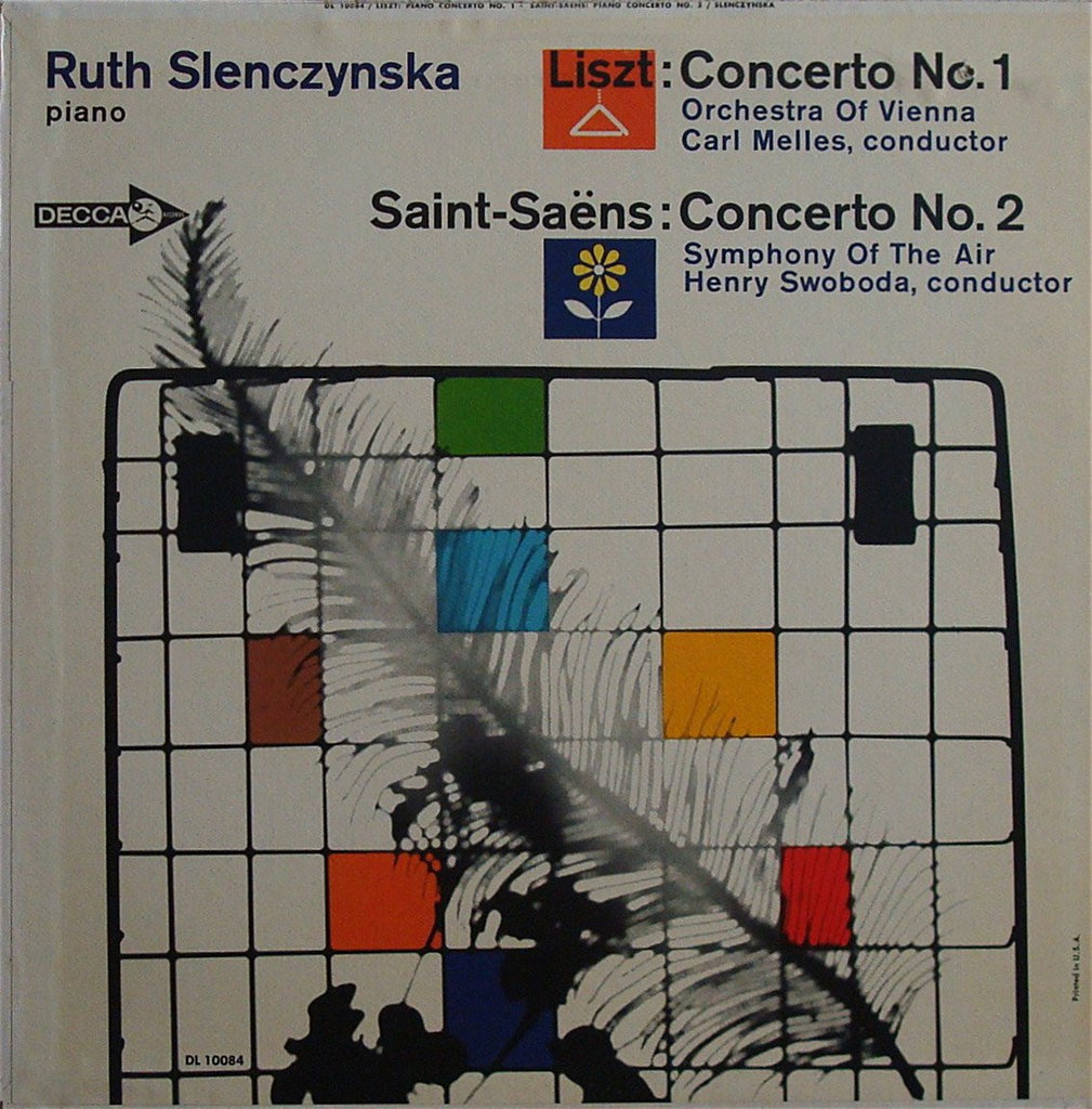 LP - Slenczynska: Saint-Saëns Concerto No. 2 / Liszt Concerto No. 1 - Decca DL 10084
