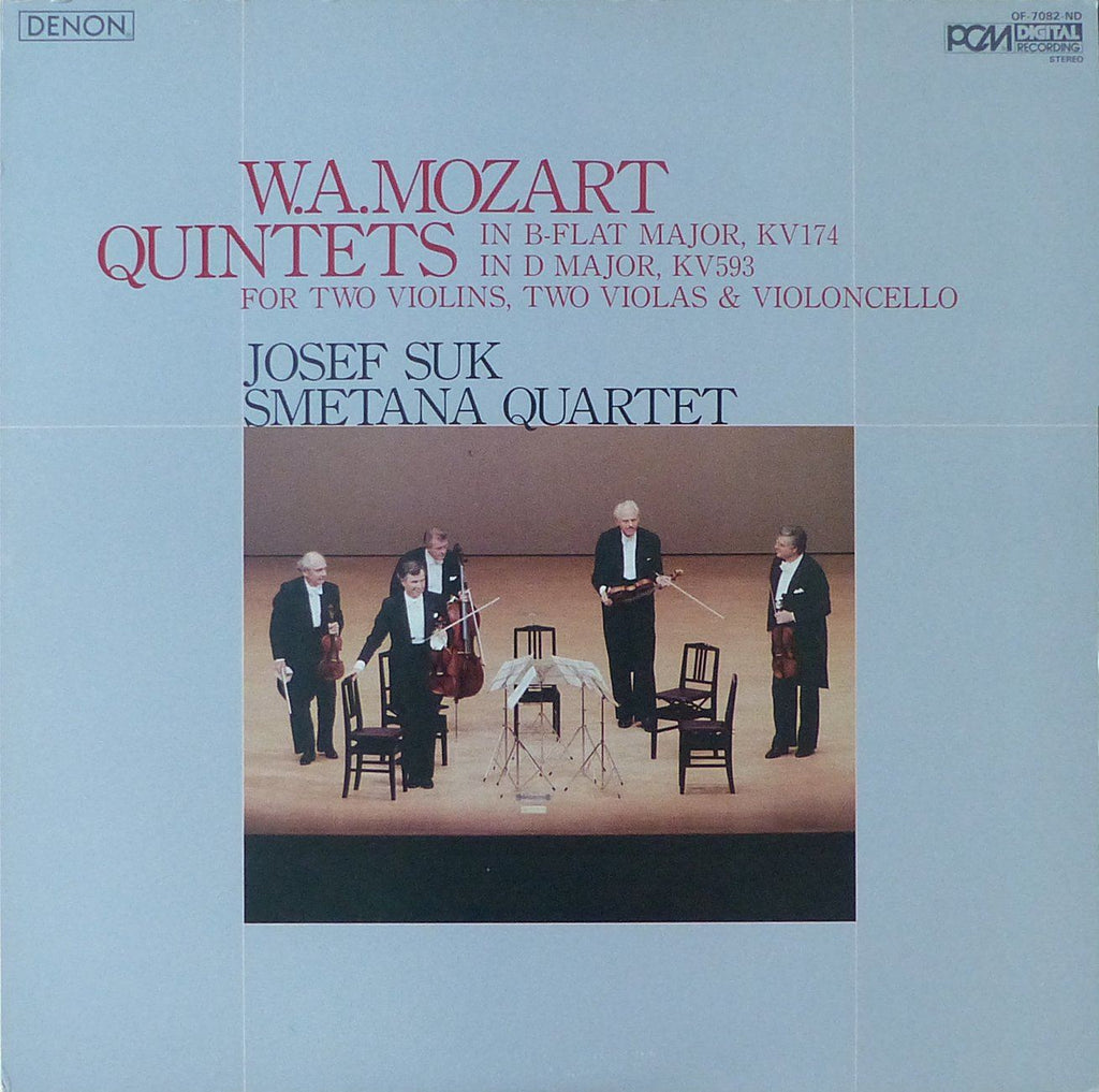 Smetana Qt/Suk: Mozart String Quintets K. 174 & K. 593 - Denon OF-7082-ND
