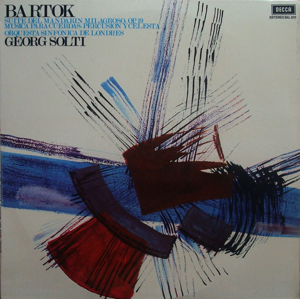 LP - Solti/LSO: Bartok Miraculous Mandarain, Music For SPC - Spanish Decca SXL 6111