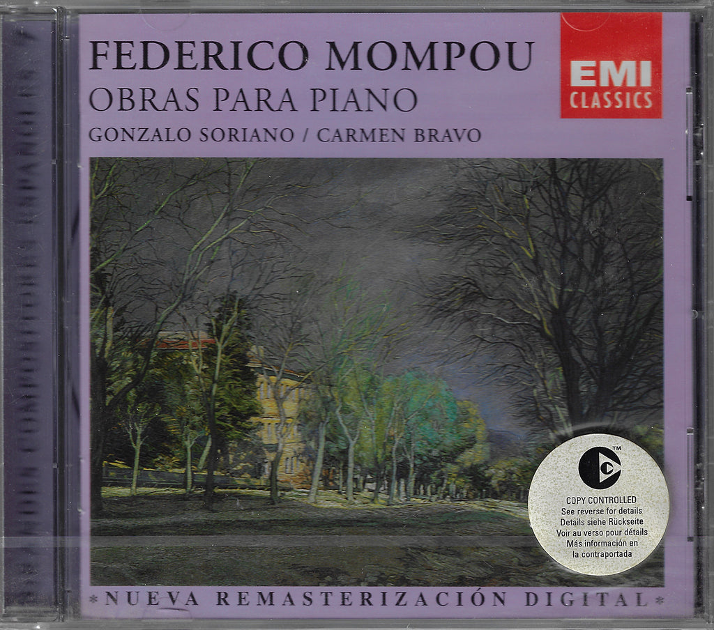 Soriano & Bravo: Mompou Piano Works - EMI 5 62584 2 (sealed)