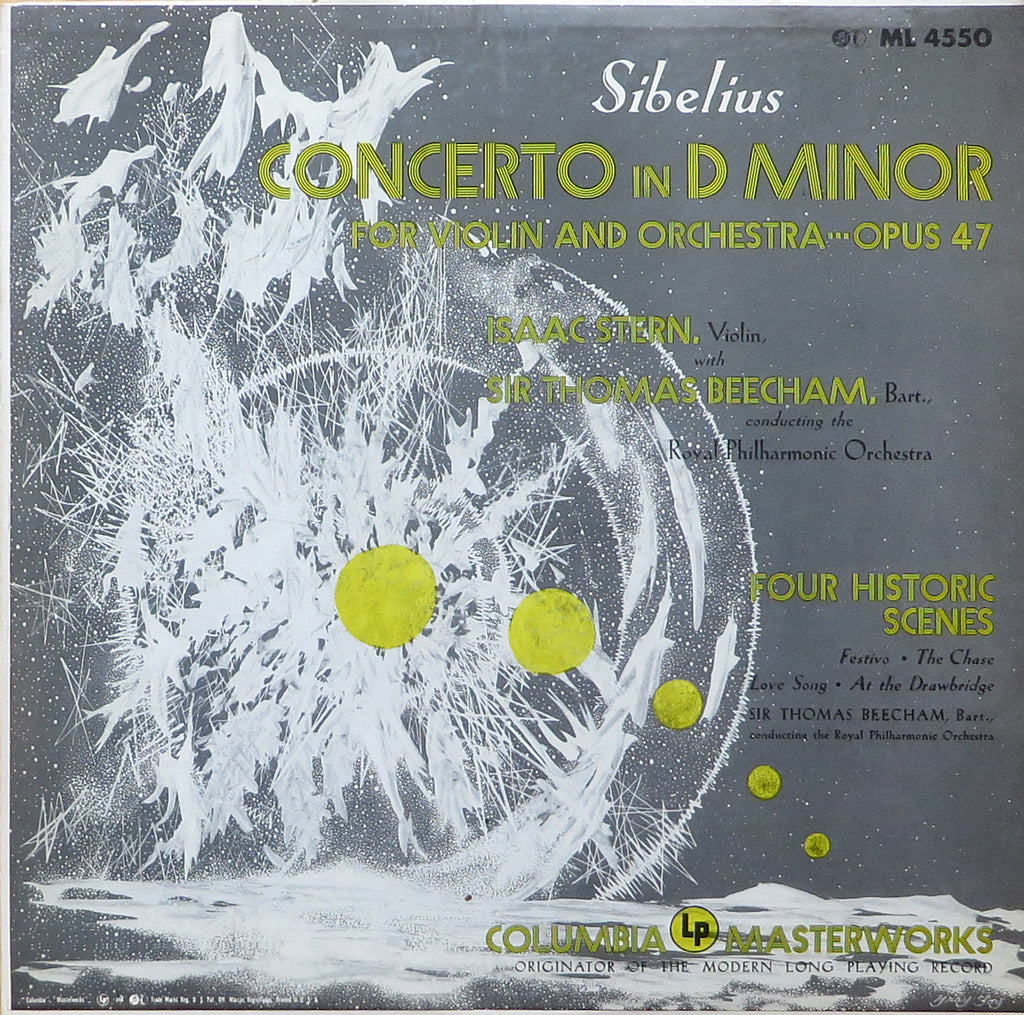 Stern/Beecham: Sibelius Violin Concerto, etc. - Columbia ML 4550