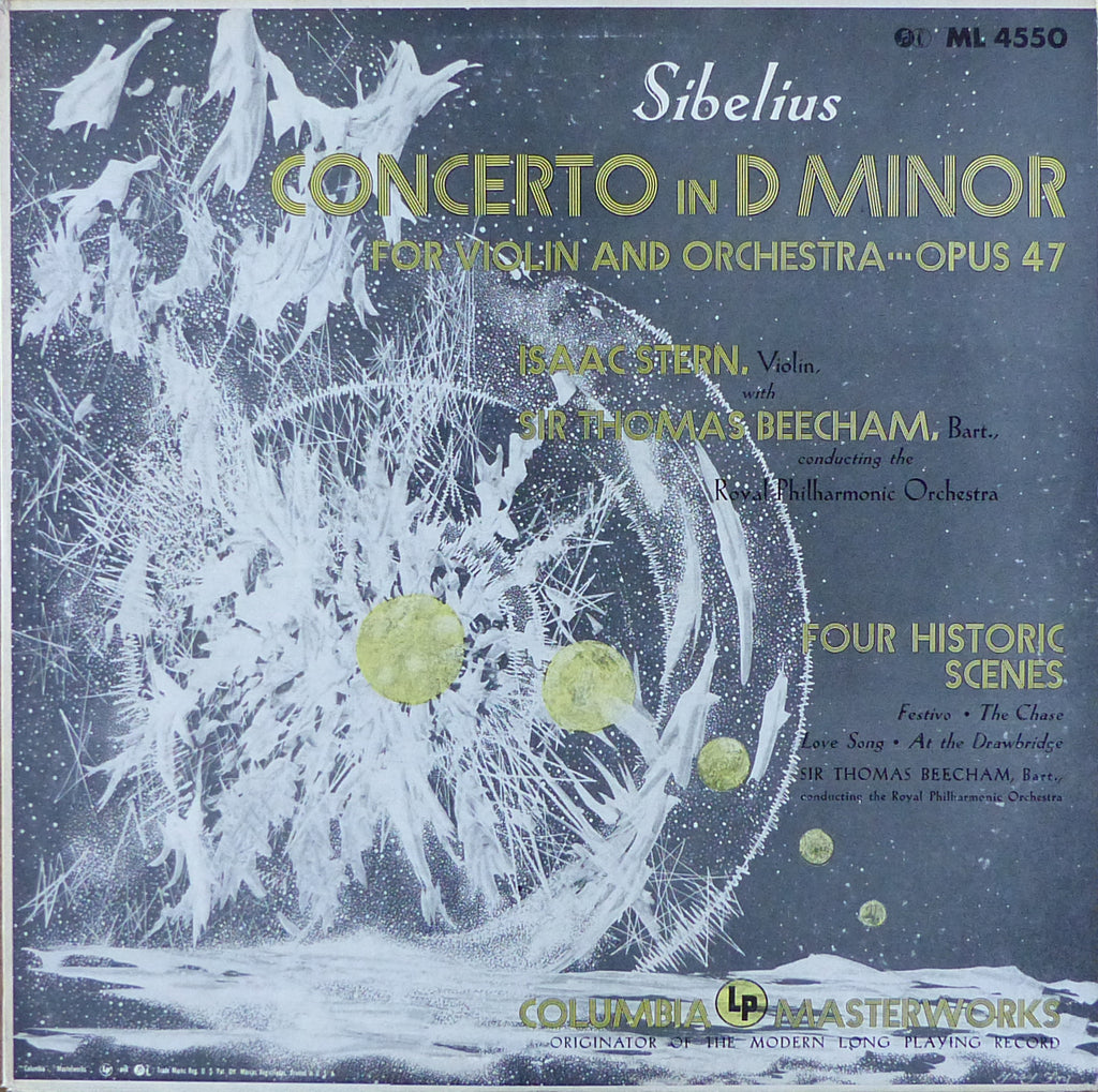 Stern/Beecham: Sibelius Violin Concerto, etc. - Columbia ML 4550
