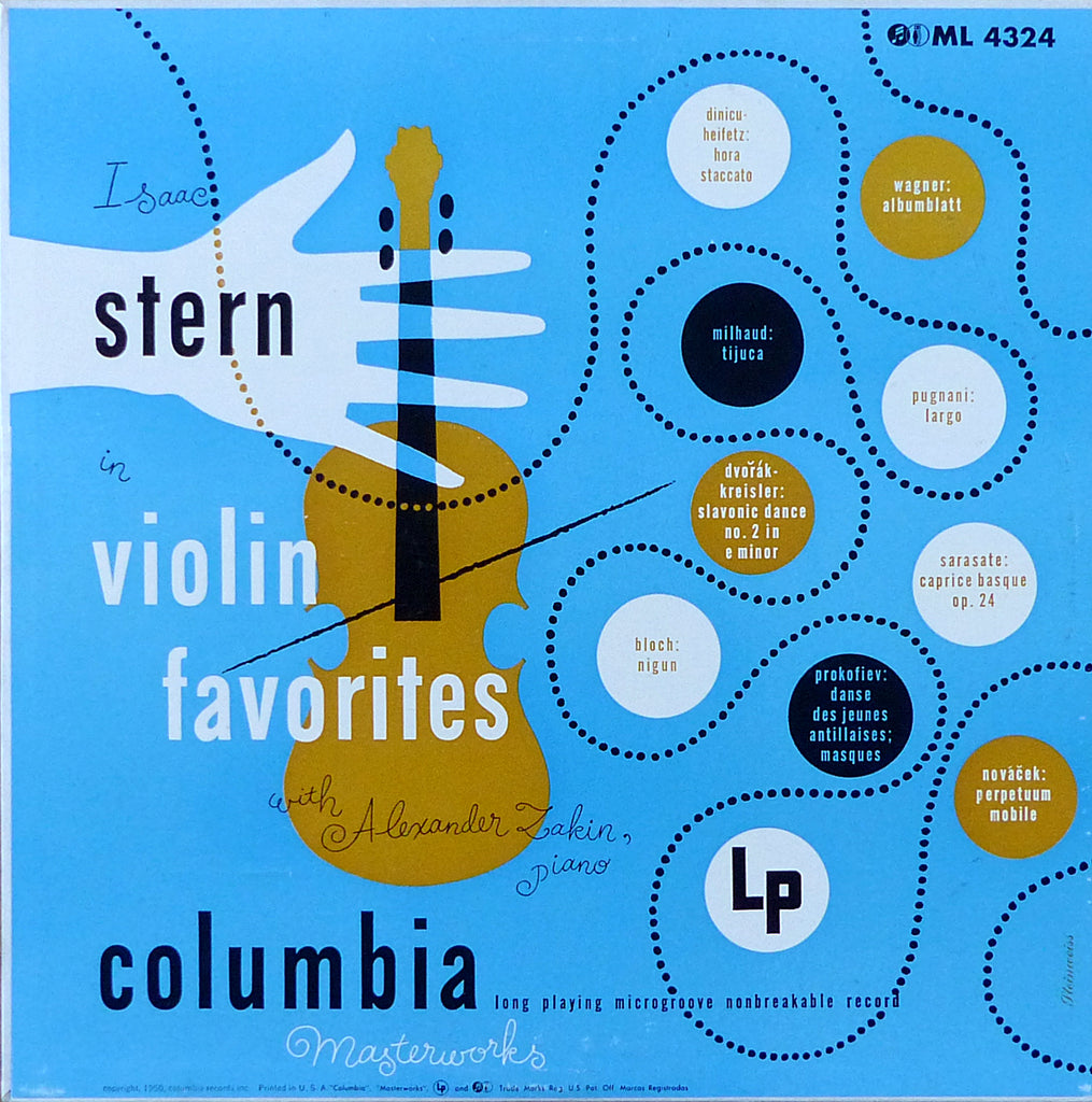Stern: Violin Favorites (Dinicu, Bloch, et al.) - Columbia ML 4324