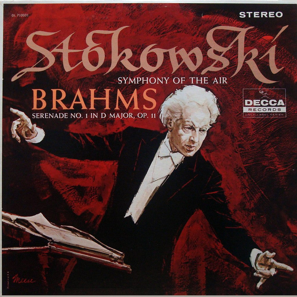 LP - Stokowski: Brahms Serenade No. 1 In D Major Op. 11 - Decca DL 710031 (stereo), NM