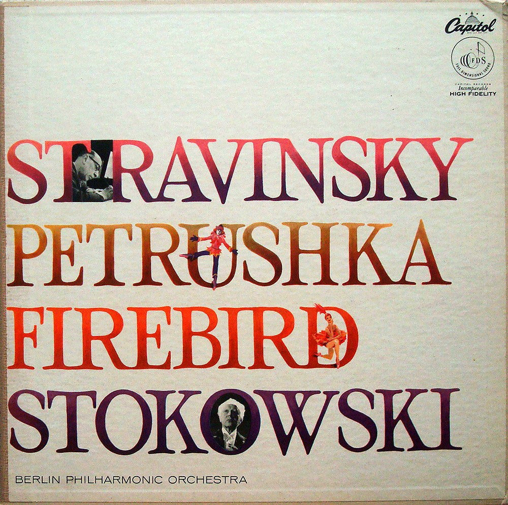 LP - Stokowski/BPO: Stravinsky Firebird + Petrouchka Suite - German Capitol P 8407