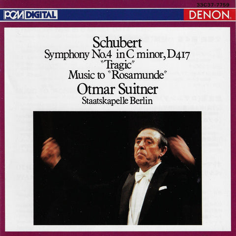 Suitner: Schubert Symphony No. 4 + Rosamunde Music - Denon 33C37-7759