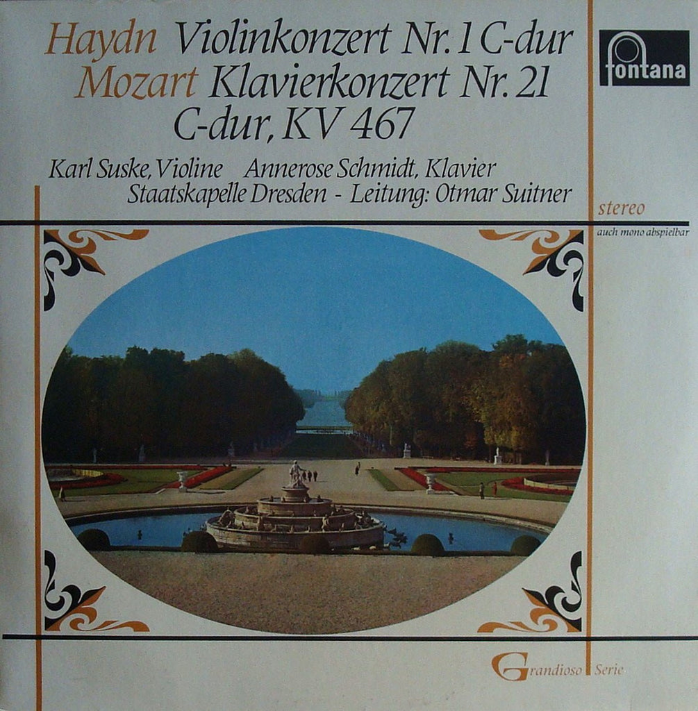 LP - Suske: Haydn Violin Concerto No. 1 + Schmidt Mozart K. 467 - Fontana 894 046 ZKY