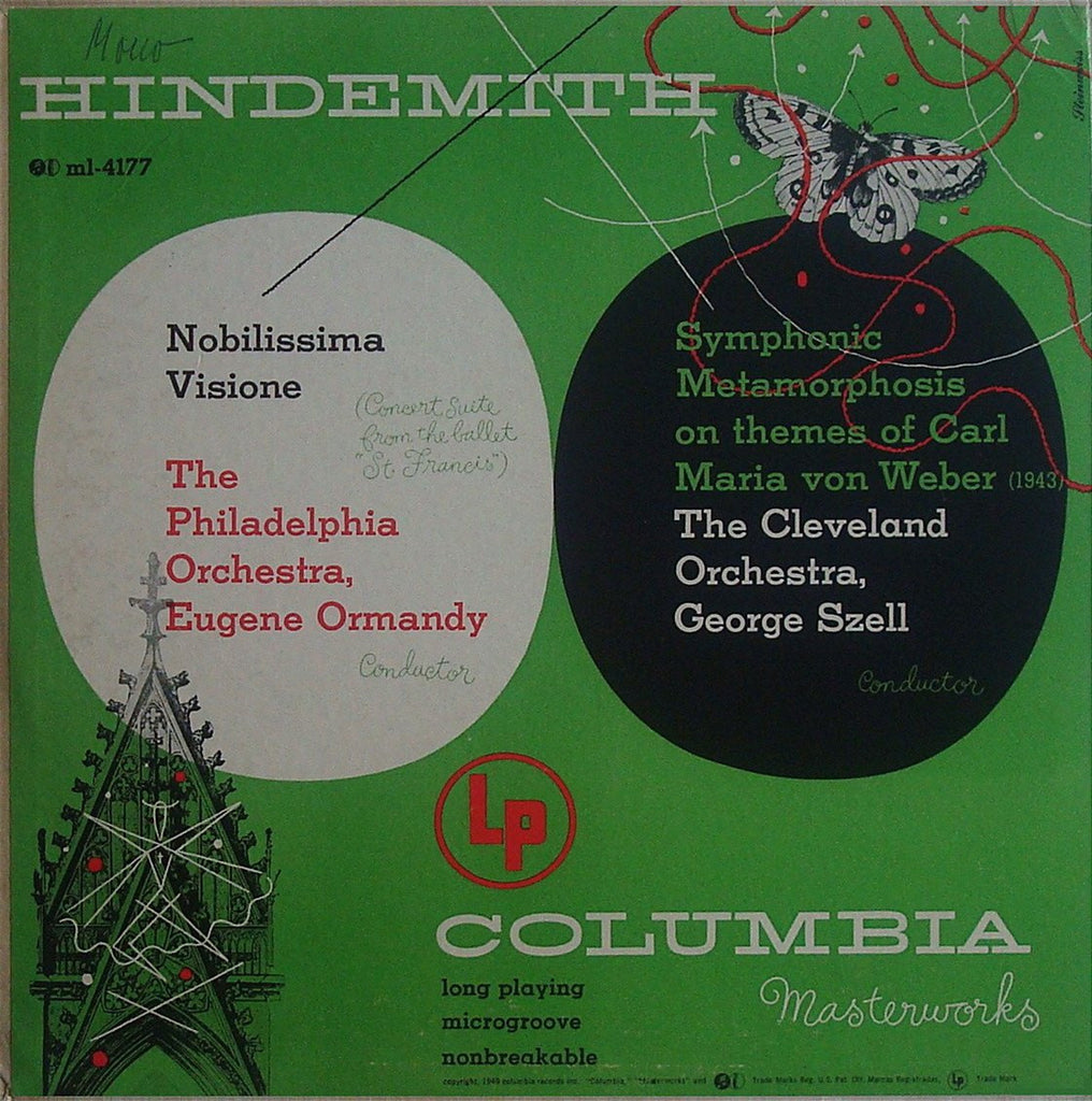 LP - Ormandy: Hindemith Nobilissima Visione + Szell - Columbia ML 4177 (Steinweiss Cover)