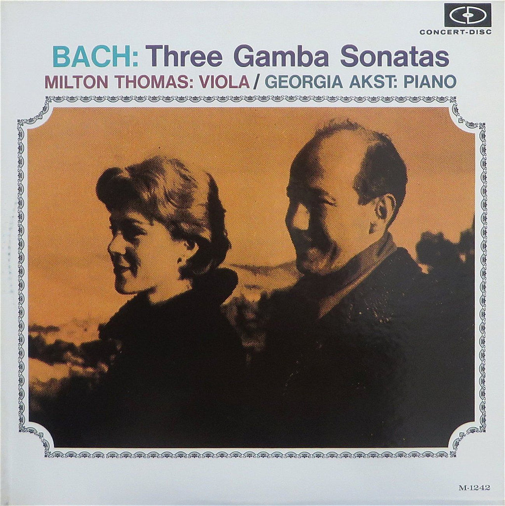 Thomas: Bach 3 Gamba Sonatas BWV 1027-1029 - Concert-Disc M-1242