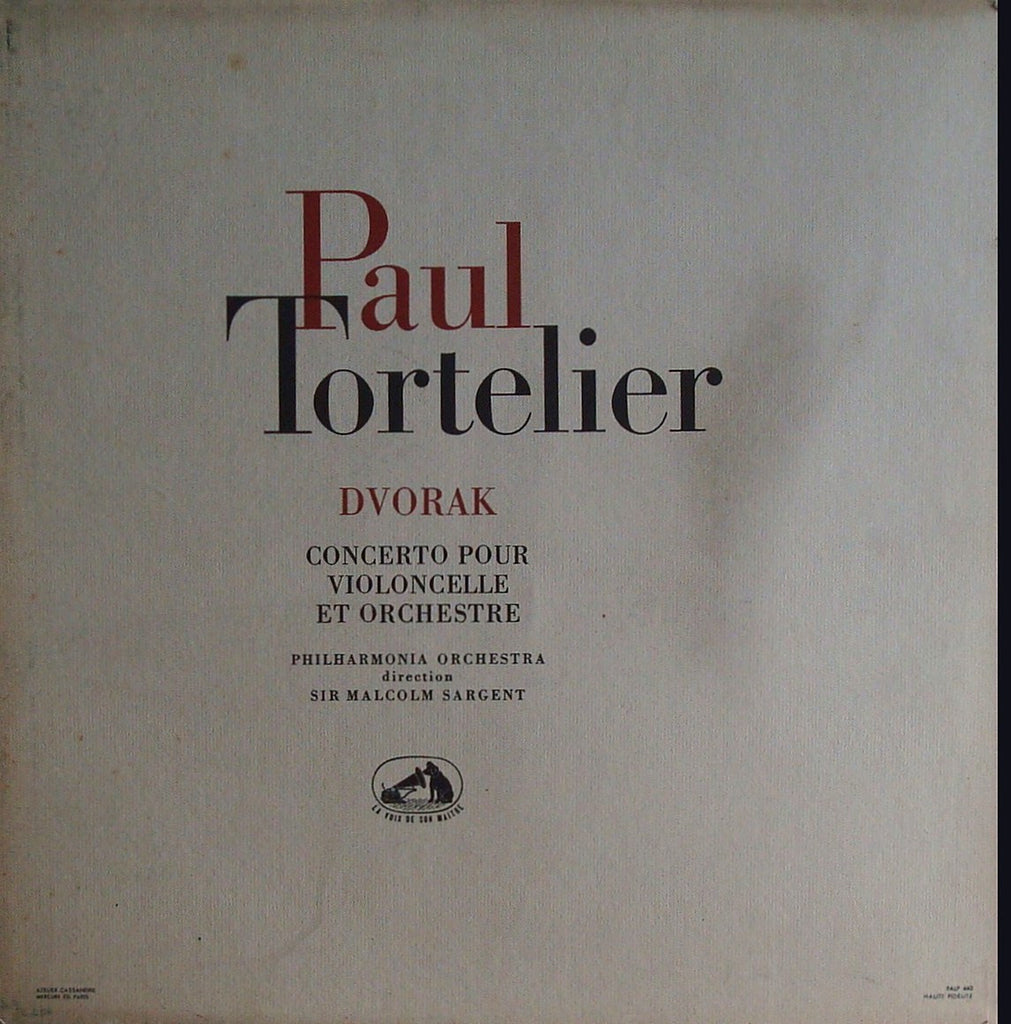 LP - Tortelier/Sargent: Dvorak Cello Concerto - La Voix De Son Maitre FALP 443 (ds)