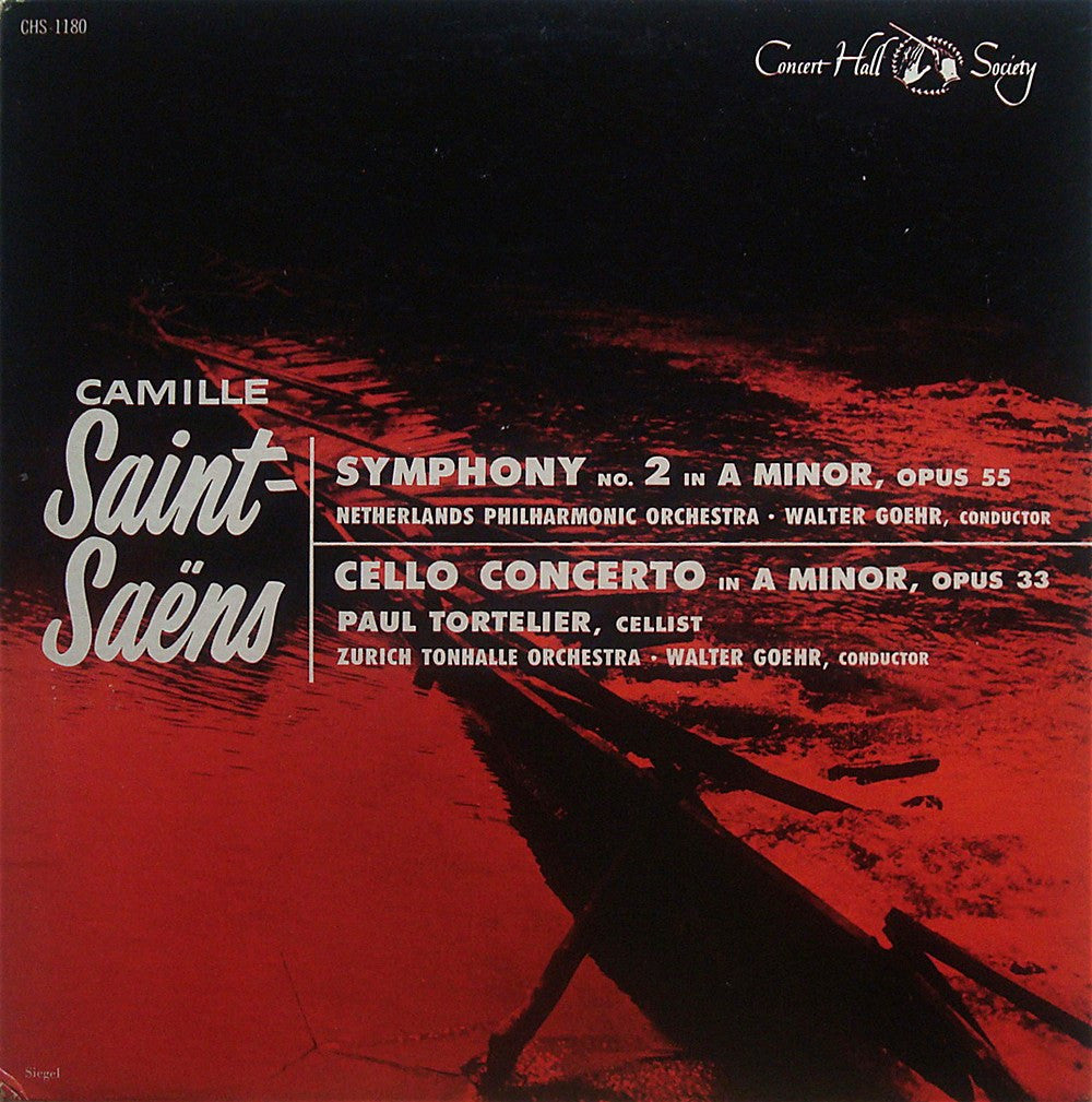 LP - Tortelier: Saint-Saëns Cello Concerto No. 1, Etc. - Concert Hall Society CHS-1180