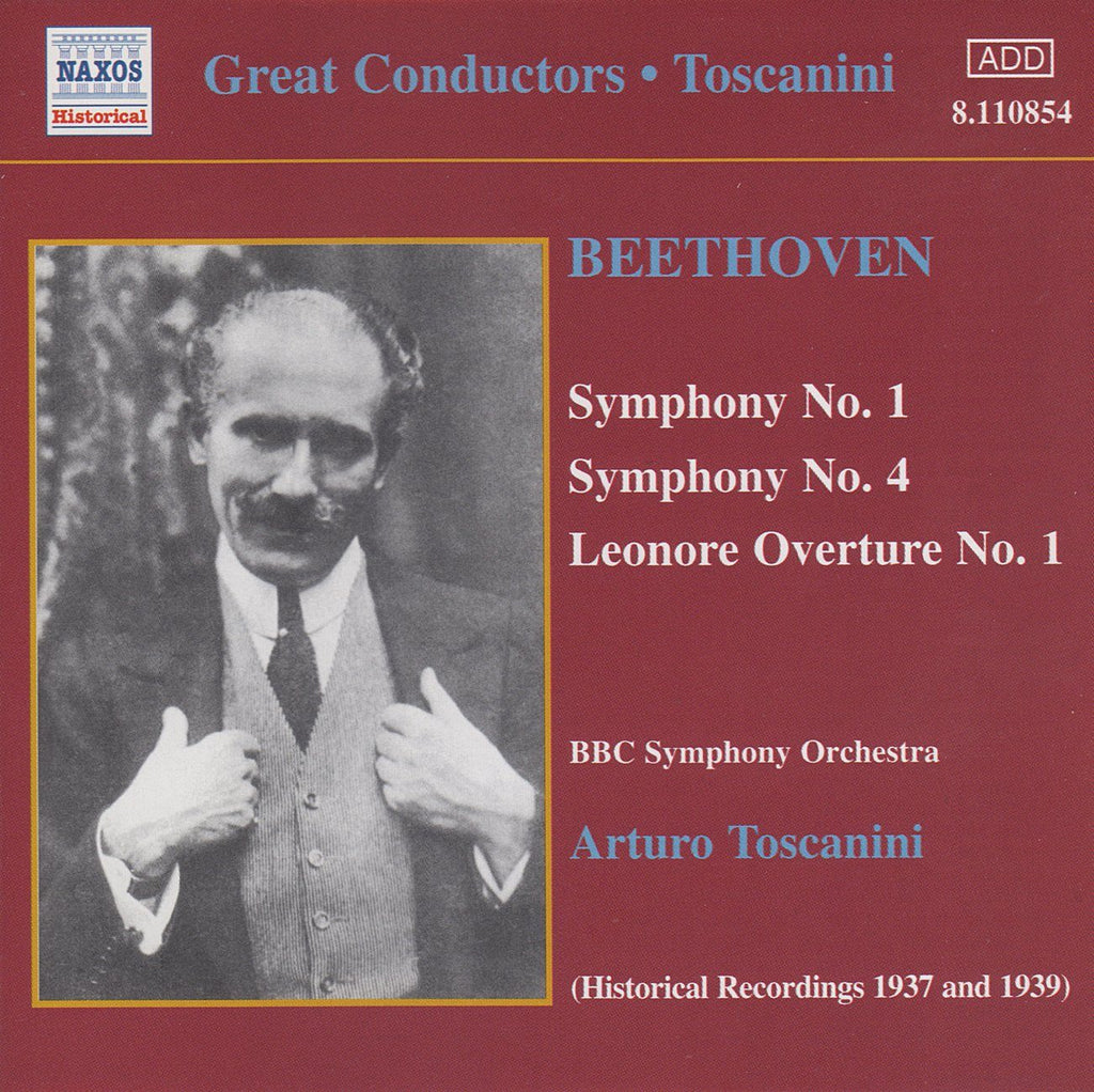 Toscanini/BBC SO: Beethoven Symphonies 1 & 4, etc. - Naxos 8.110854