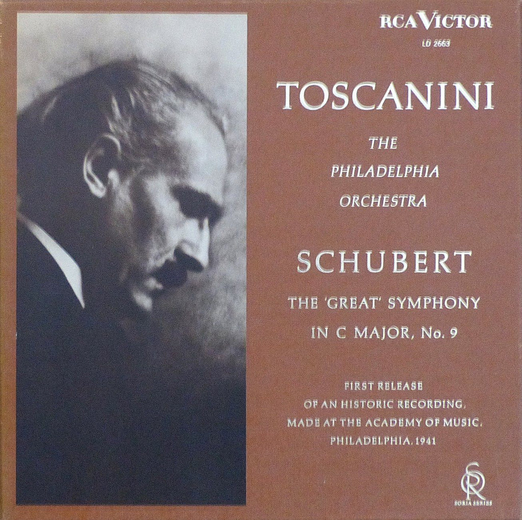 Toscanini: Schubert Symphony No. 9 - RCA Soria LD-2663