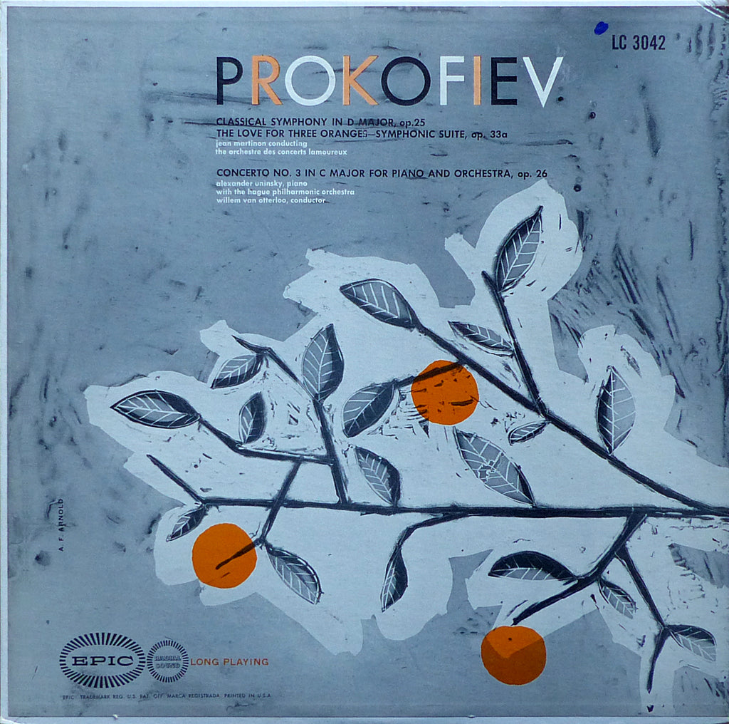 Uninsky: Prokofiev Piano Concerto No. 3, etc. - Epic LC 3042
