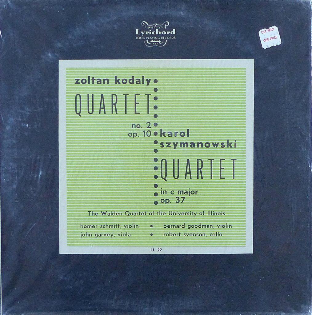 Walden Quartet: Kodaly & Szymanowski SQs - Lyrichord LL 22 (sealed)