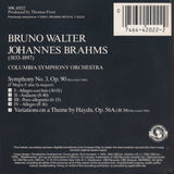 Walter: Brahms Symphony No. 3 + Haydn Vars. - CBS MK 42022