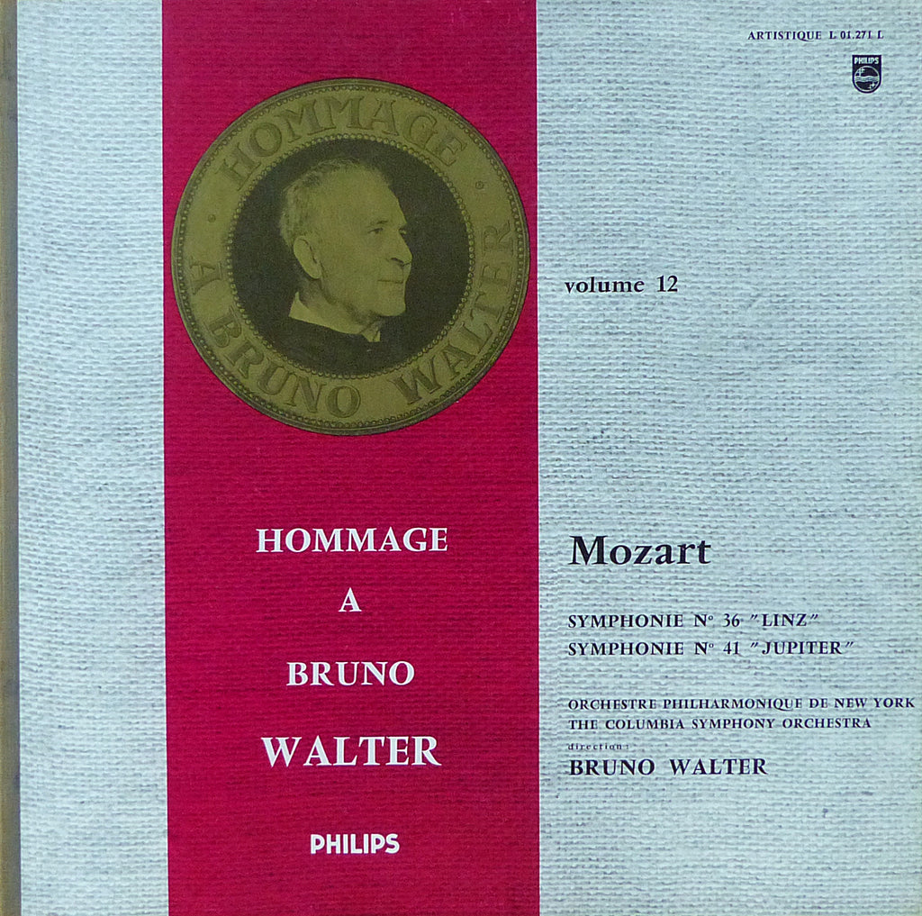 Walter: Mozart "Linz" & "Jupiter" Symphonies - Philips L 01.271 L