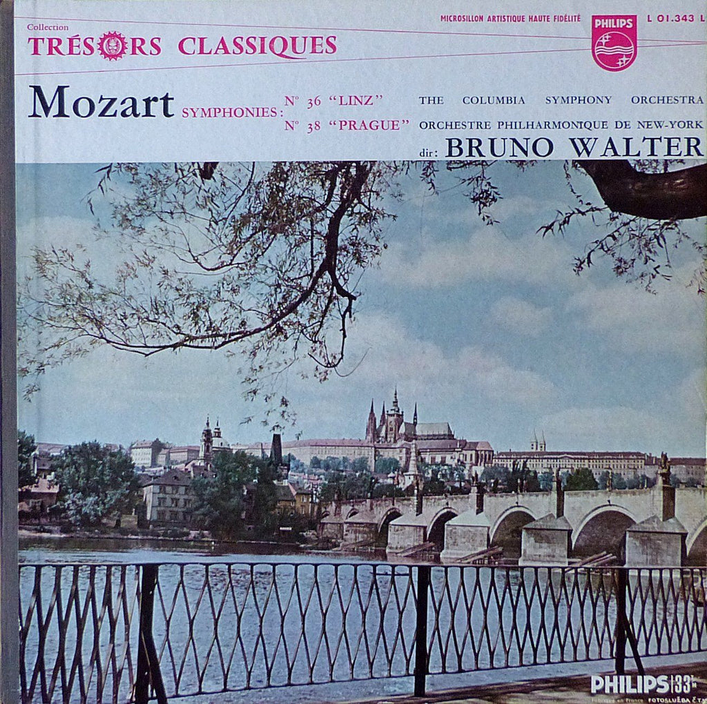 Walter/NYPO: Mozart Linz & Prague Symphonies - Philips L 01.343 L