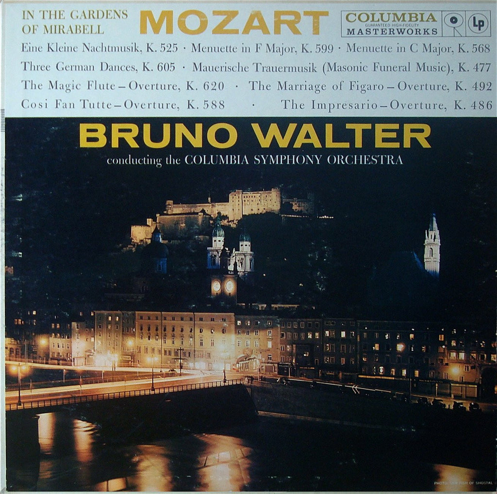 LP - Walter: Mozart K. 525, Ovs, Masonic Funeral Music - Columbia ML 5004