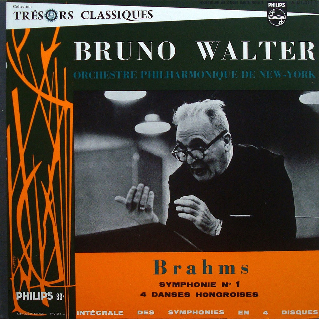 LP - Walter/NYPO: Brahms Symphony No. 1, Etc. - Philips Trésors Classiques A 01.311 L