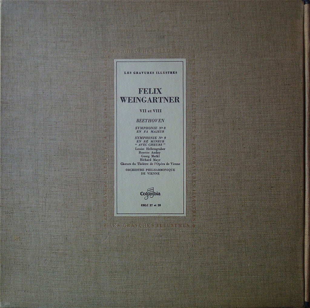 LP - Weingartner: Beethoven Symphonies 8 & 9 - Columbia COLC 27/28 (2LP Set)
