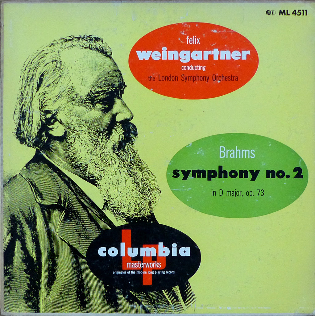 Weingartner/LSO: Brahms Symphony No. 2 - Columbia ML 4511