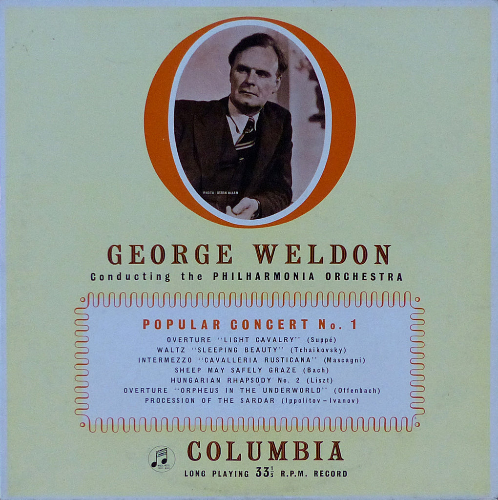Weldon: Popular Concert No. 1 (Suppé, Liszt, etc.) - Columbia 33SX 1032