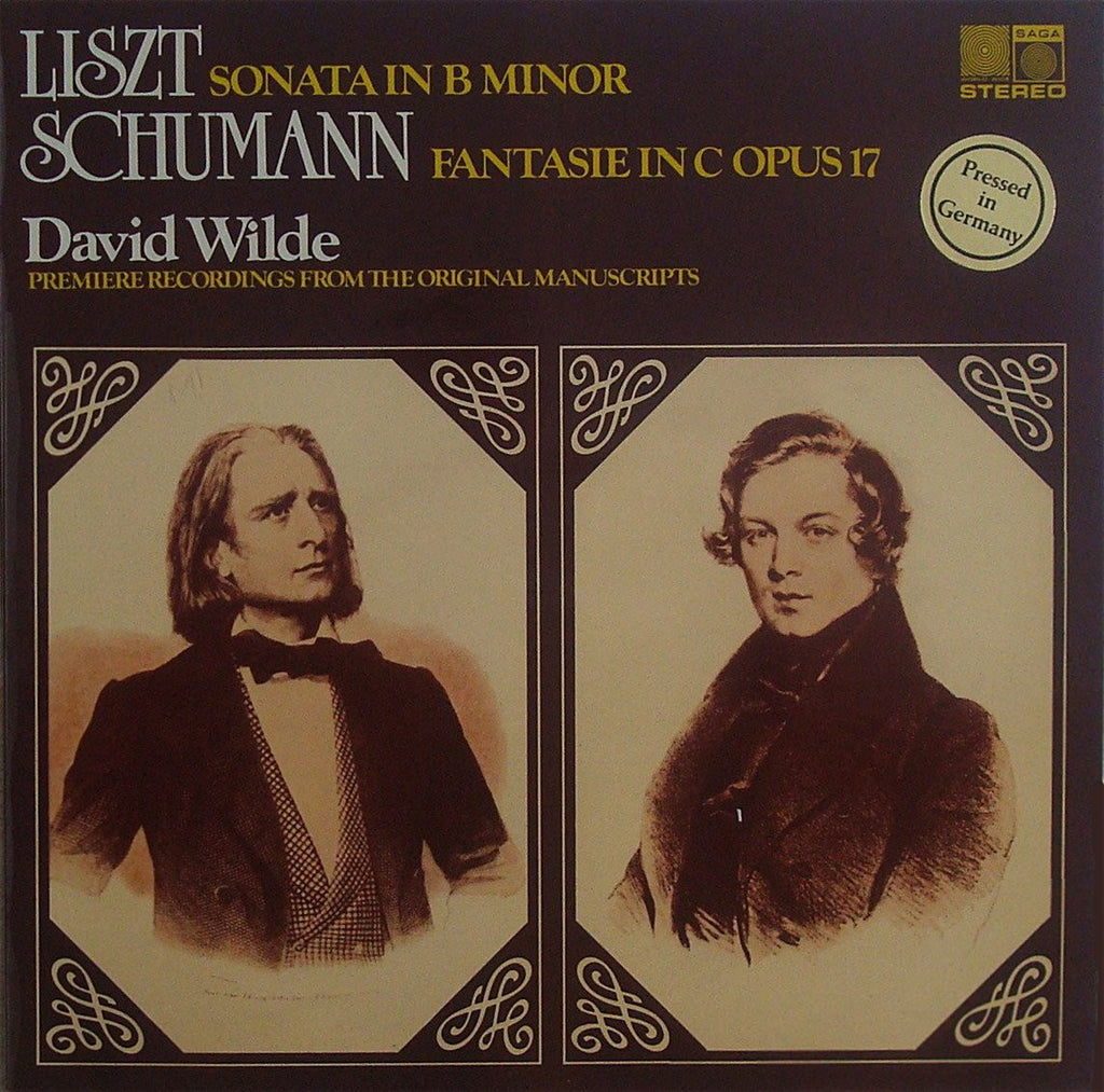 LP - Wilde: Liszt Sonata In B Minor / Schumann Fantasie In C Op. 17 - Saga 5460