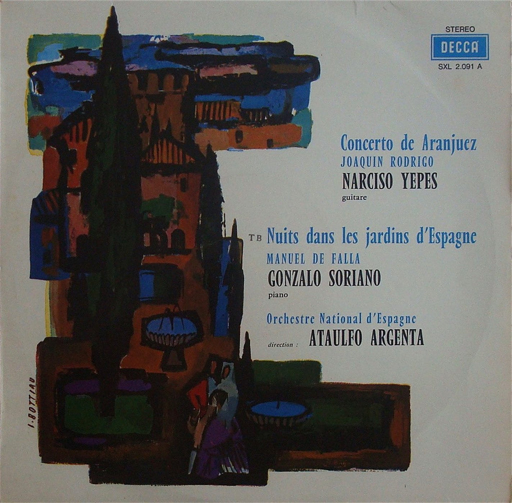 LP - Soriano: Falla / Yepes: Rodrigo - French Decca SXL 2.091 A