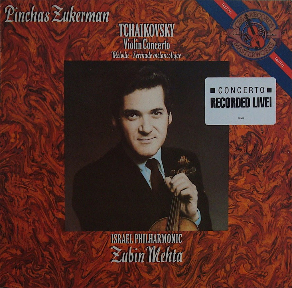 LP - Zukerman: Tchaikovsky Violin Concerto ("live") - CBS Masterworks IM 39563 (DDD)